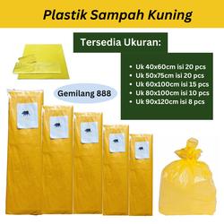 Kantong Plastik Sampah Kuning/ Kantong Plastik Medis Semua Ukuran - Kuning 40x60