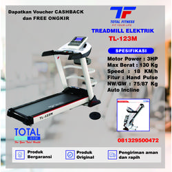 Alat Fitness Treadmill Listrik murah tipe TL 123M beban 130 KG