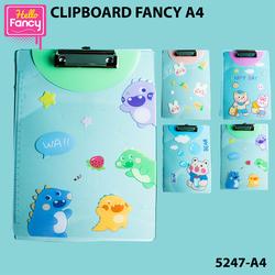 Clipboard Transparan / Papan Jalan Mika A4 5248-A4-CLIPBOARD-RANDOM
