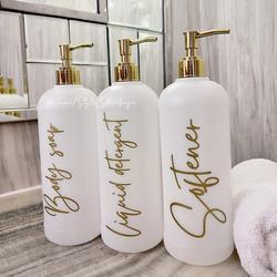 BOTOL 1L PUMP TRANSPARAN GOLD NEW 1000ML . aesthetic bottle refill soap dispenser bisa custom organizer tempat sabun mandi hand soap cuci piring estetik