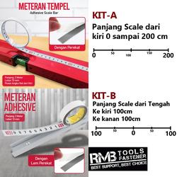 Meteran Tablesaw 2 Meter Sticker Ruler Adhesive Scale Bar Steel Ruler