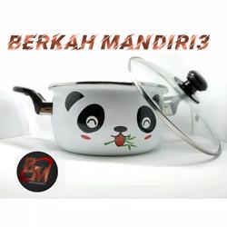 Panci Enamel 24cm motiv Panda / Maspion Hello Panda