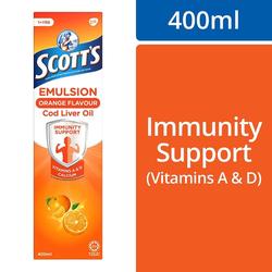 [HLM] Scott's Emulsion Cod Liver Oil, Orange, 400ml - Singapore