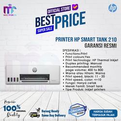 Printer HP Smart Tank 210 (Pengganti Ink Tank 115) Garansi Resmi