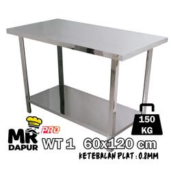 Meja Stainless Steel MrDapur WT 1 Pro  lebih tebal dan kuat