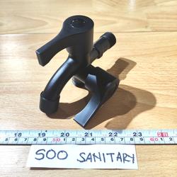 Kran Double [ Cabang ] 1/2" Hitam Dof - Keran Air Shower 2 Tuas
