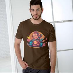 kaos distro cowok cewek baju pria wanita gambar monyet | AEY Clothing - L