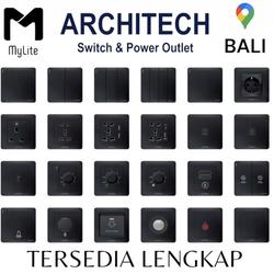 Saklar Stop Kontak Dimmer Architech Infinity Black A63 SERIES