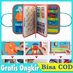 Busy Board Papan Belajar Mainan Edukasi Montessori Papan Anak Bayi