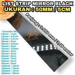 LIST PLAT STRIP BLACK MIRROR STAINLESS STEEL 201 50mmX305CMxT 0.8mm