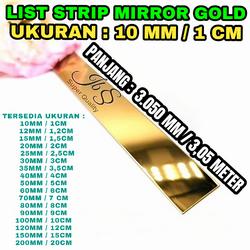 LIST PLAT STRIP MIRROR GOLD STAINLESS STEEL 201 10mmX305CMxT 0.8mm