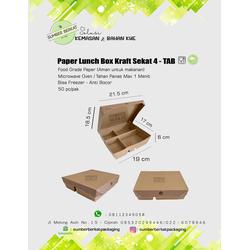 Paper Lunch Box Kraft Tab Sekat 4