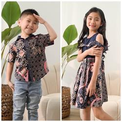 Baju batik anak modern / dress anak perempuan / kemeja anak laki laki