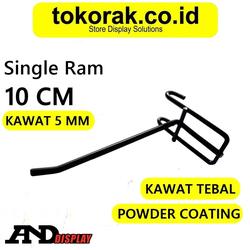 SINGLE RAM 10CM HITAM TEBAL GANTUNGAN CANTOLAN AKSESORIS DISPLAY