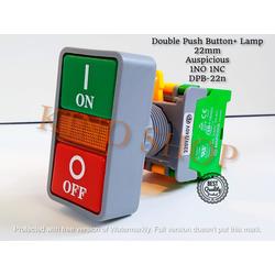 Jual Auspicious Double push button with lamp 22mm 1No+1Nc 10A DPB-22N ...