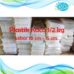 Plastik OPP Kaca 10CM - 15CM - Souvenir - Plastik Bening Aksesoris Tanpa Lem ( Per 1 / 2 KILO) Ukuran Lebar 10 cm - 15 cm