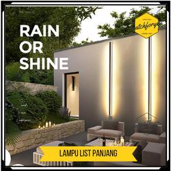 Lampu Dinding Tempel Outdoor Panjang Linear Anti Air Cahaya Kuning