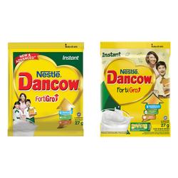 Dancow Susu Bubuk Nestle Fortigro 27G Cokelat Vanilla 1 Sachet - Vanilla-Per Pcs