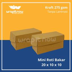 (20 Pcs) Dus Kraft 20x10x10 Bolu Gulung Roti Bakar Bomboloni Floss Roll Roti Sobek Pabrik Dus Hampers Tumblr