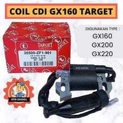 COIL CDI GX160 GX200 GX220 MERK TARGET BLACK HITAM PENGAPIAN MESIN BEN