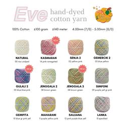 EVE YARN - Cotton Hand dyed yarn - Sembur Ombre Handmade Katun