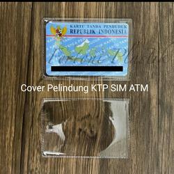 1 Pak isi 10 Lembar PLASTIK Pelindung KTP SIM ATM E -TOLL E-MONEY Kartu Kredit, dll