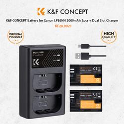 K&F CONCEPT NP-FW50 with LED display dual slot charger, Micro USB and Type-C dual port compatible with Sony A6000, A6400, A7, A7II, A7S2, A7R2, A5000,A55 ,RX10,NEX-3/5/7 USB data cable battery charger