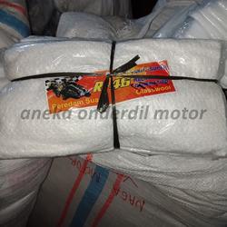 Gasbul Knalpot Putih Kuning Glasswool Racing Berkualitas - putih racing