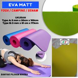 Matras Yoga - Matras Camping - Matras Olahraga -Eva Matras tebal - Type A