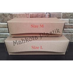 Paper Lunch Box Kraft Coklat Laminasi isi 25pcs