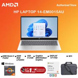HP HP LAPTOP 14-EM0015AU 14" R5-7520U RAM 8GB ROM 512GB W11 SLV
