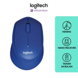 LOGITECH M331 BIRU SILENT PLUS MOUSE WIRELESS BLUE M 331