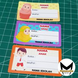 Jual Cetak Stiker Label Nama Buku Custom Contour Cut - - Label Wave ...