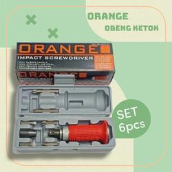 obeng ketok putar/vesel orange, impact driver 6pcs ORANGE