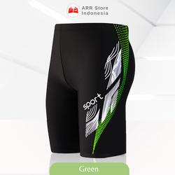 Celana Renang Dewasa Pria Swimming Suit Bahan Polyester Import Green - L