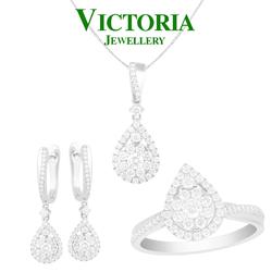 1 Set Perhiasan Pearshape VLR1009255 Victoria Jewellery