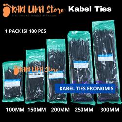 Kabel Ties Hitam 10cm / 15cm / 20cm / 25cm / 30cm Harga 1Pack 100Pcs