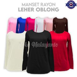 Manset Lengan Panjang Leher Oblong Size L-XL-XXL-3XL RAYON SUPER PART2