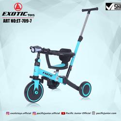 Sepeda Anak Merk EXOTIC (6in1) Toddler,Stroller,Tricycle,Balance,Stir - Biru