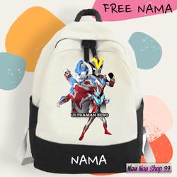 (FREE NAMA) Tas ransel anak karakter ULTRAMAN ZERO