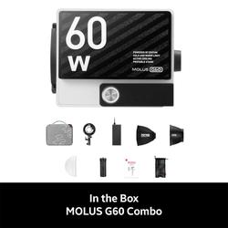 ZHIYUN Molus G60 COB 60W Lampu Pocket LED Studio Light Bowens Mount - G60 Combo