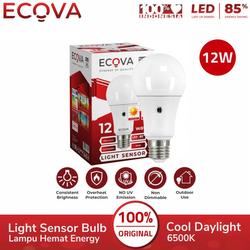 Ecova Lampu LED 12 Watt Sensor Cahaya Light Sensor Bulb 12W