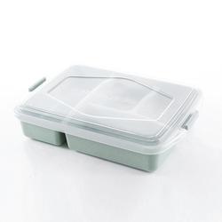 Wakakids Lunch Box 4 Sekat Kotak Makan Bekal Bahan Jerami Gandum 5724 - Hijau