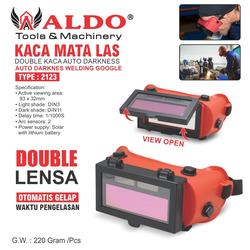 Kacamata Las Auto Darkness ALDO 2123 / Kaca Mata Las Otomatis Gelap Double Kaca / Welding Googles AutoDarkness