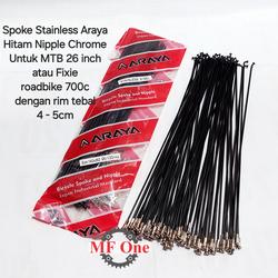Spoke Jari jari Ruji Stainless Hitam untuk Roda 26 inch Araya
