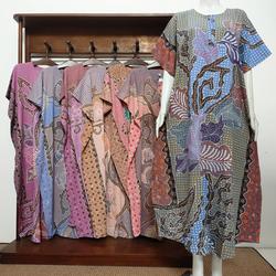 BATIK AIS Daster Panjang Semata Kaki Lowo Tulis Jumbo Ld 140 Rayon Premium Busui Resleting Depan