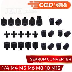 Sekrup Converter 1/4 M4 M5 M6 M8 M10 M12 adapter screw stand tripod