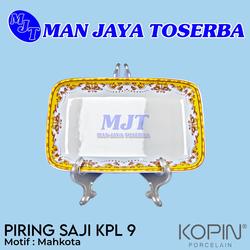 Piring Saji Keramik Besar / Piring Saji Kotak Mahkota