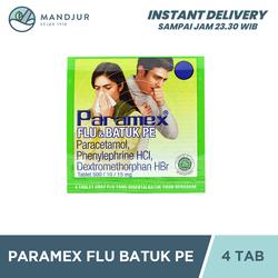 Paramex Flu Batuk PE 4 Tablet - Obat Flu yang disertai Batuk Kering