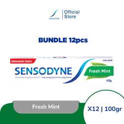 Sensodyne Toothpaste Pasta Gigi Fresh Mint 12x100gr [12 PCS]